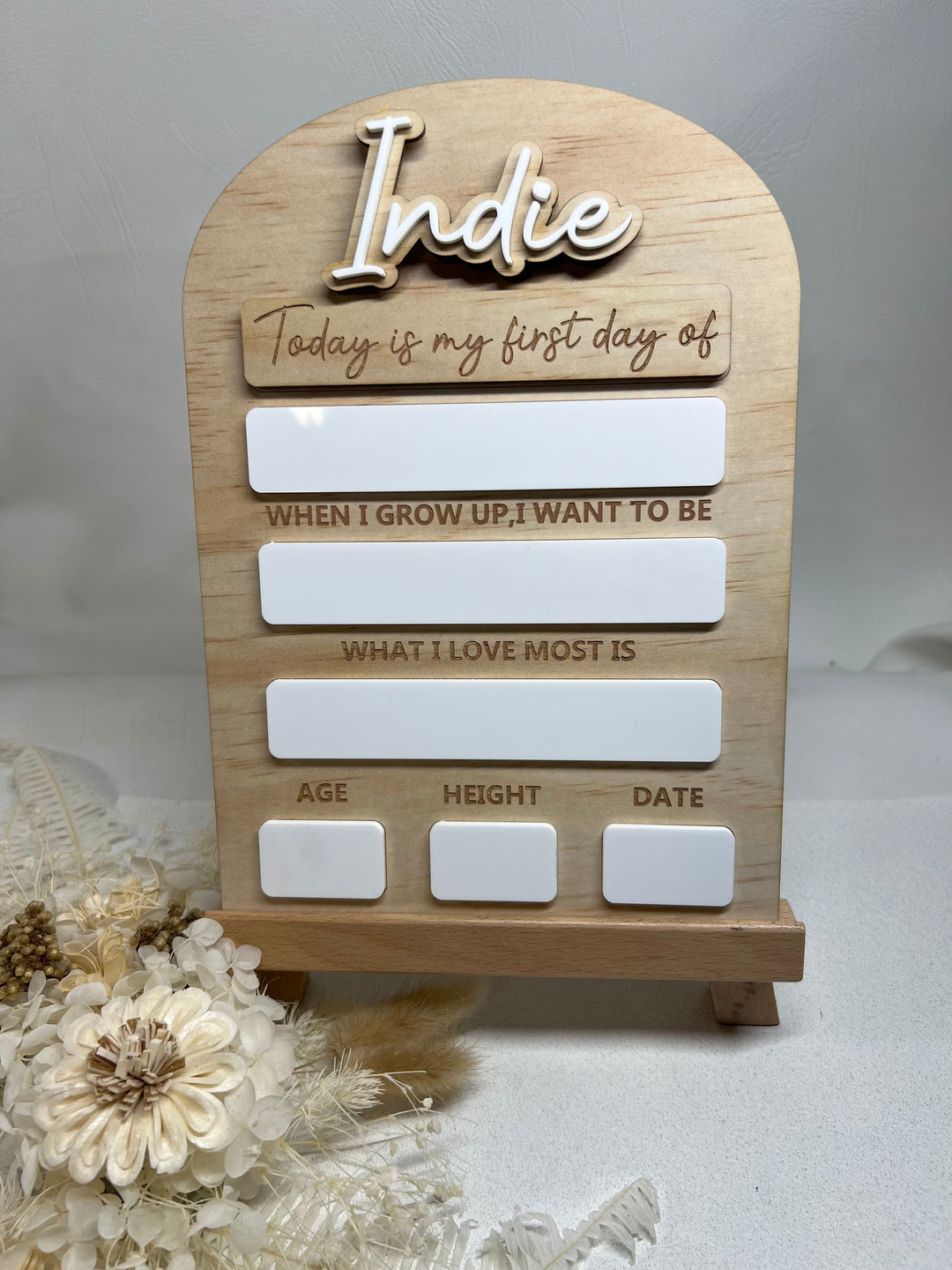 Back to school first/last day personalised board
