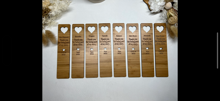 Teacher gift - personalised bookmark