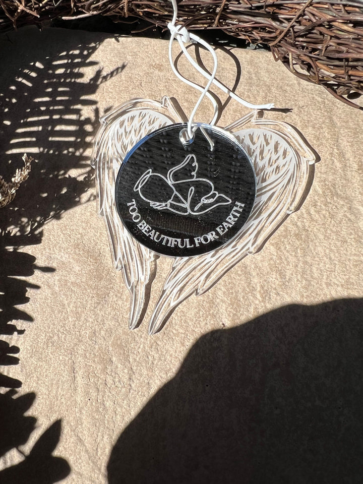 Personlised Memorial Angel Wings Christmas Ornament