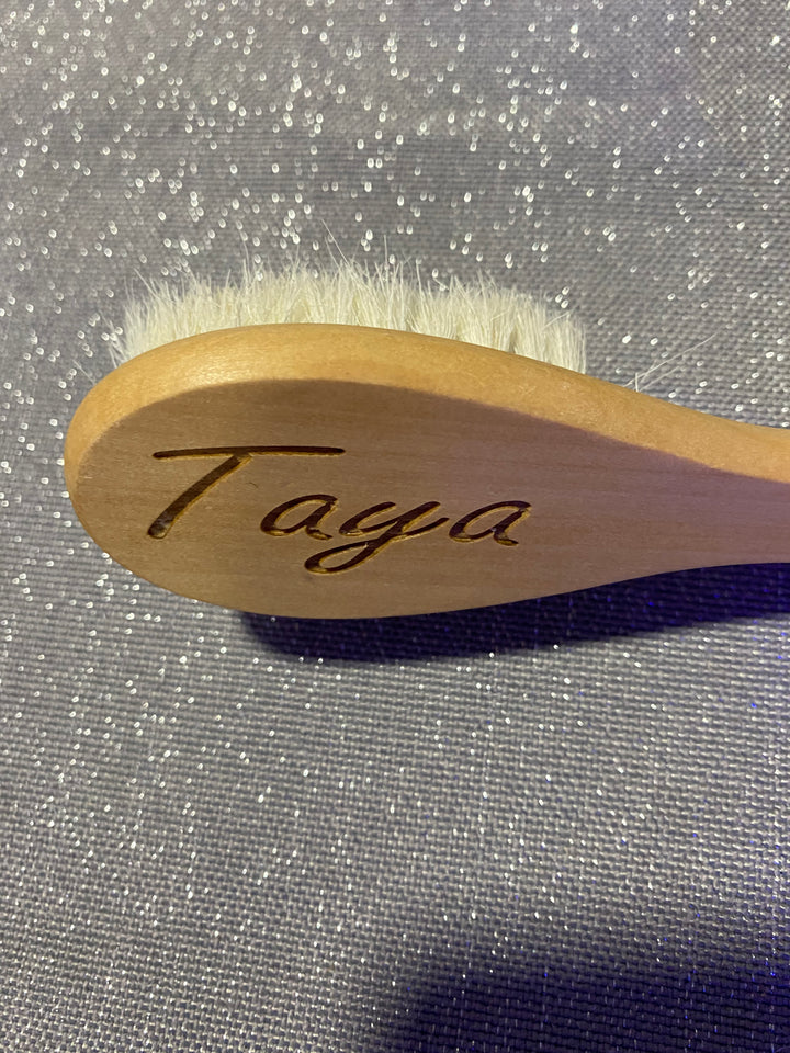 Super Soft Wooden Personalised Baby Brush