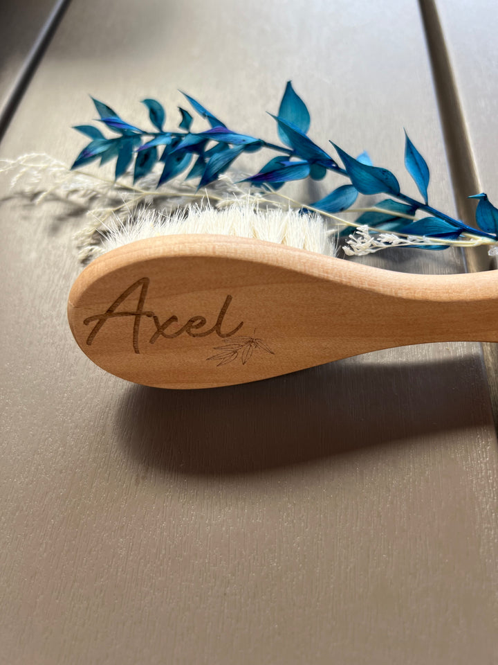 Super Soft Wooden Personalised Baby Brush