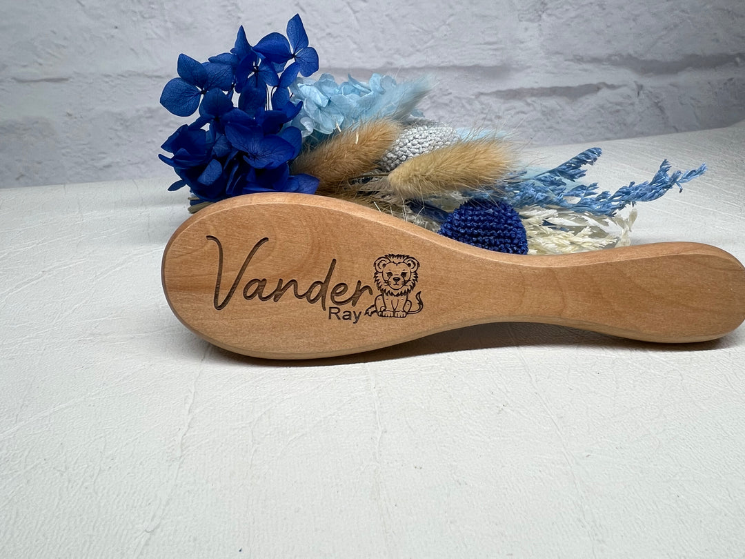 Super Soft Wooden Personalised Baby Brush