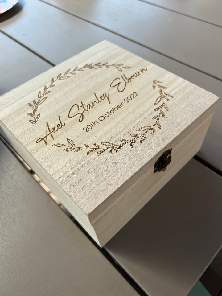 Engraved Personalised Keepsake Memory Box