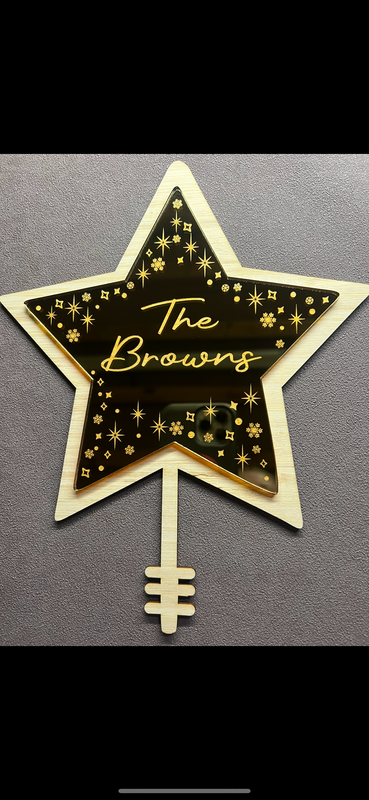 Personalised Family mirror Tree star