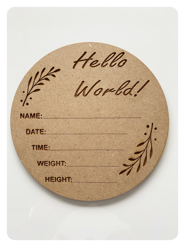 Announcement plaque - Not personalised