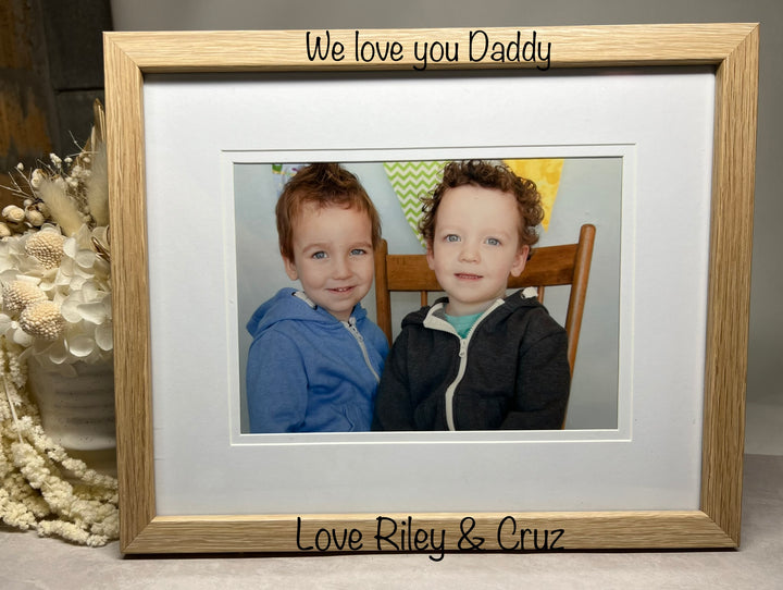 Engraved keepsake photo frame