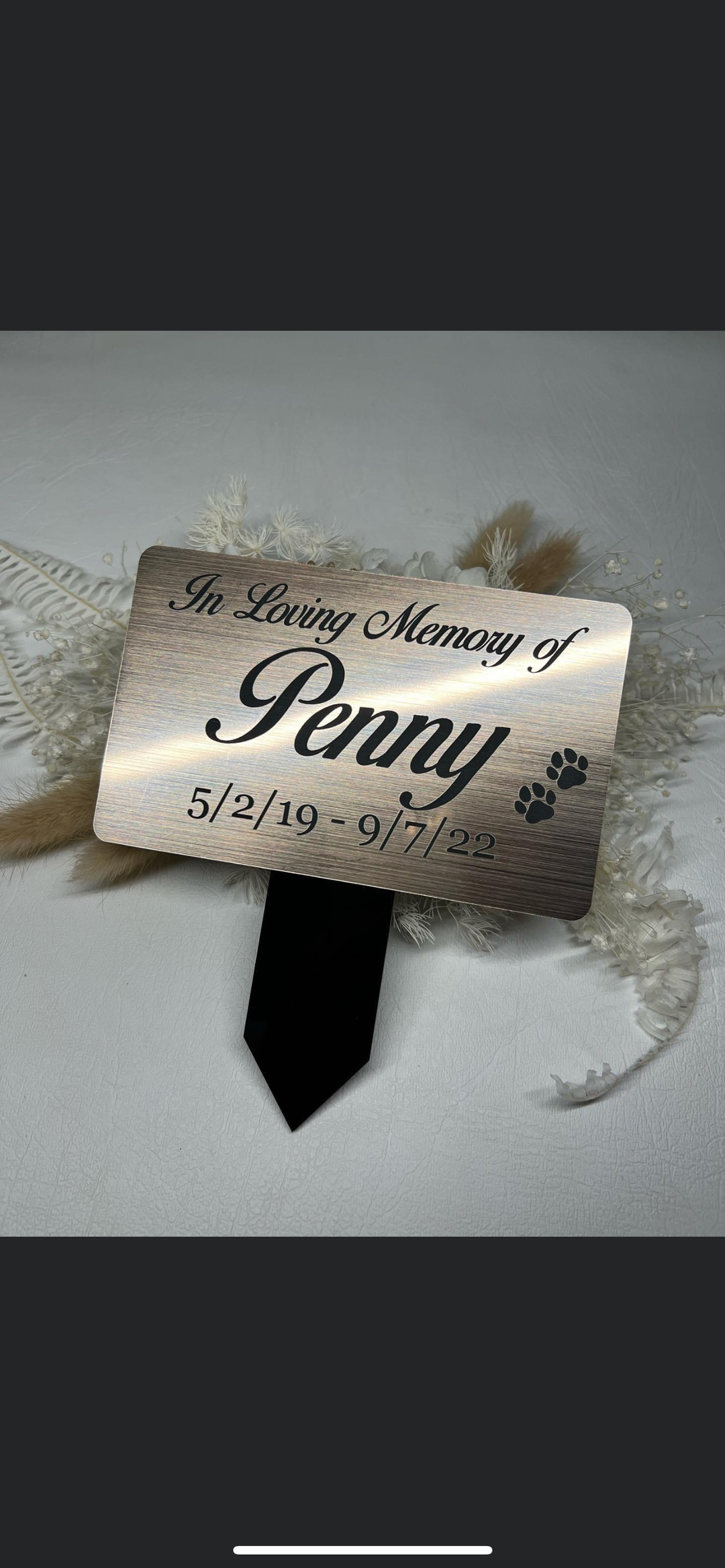 Pet memorial garden plaque