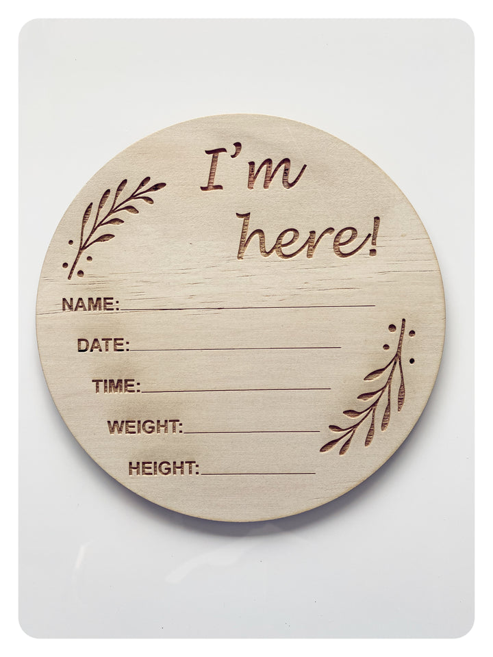 Announcement plaque - Not personalised