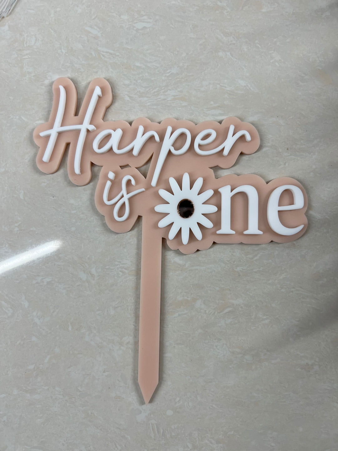 Daisy ONE & TWO Cake Topper