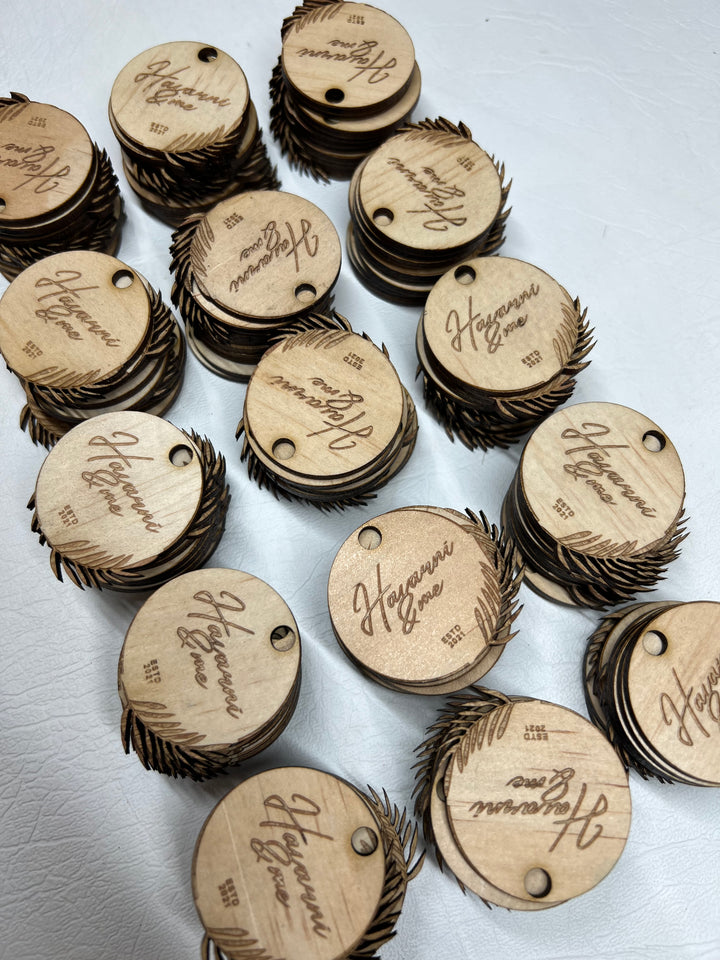 Logo Business Wooden Tags