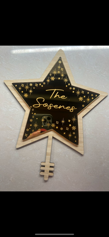 Personalised Family mirror Tree star
