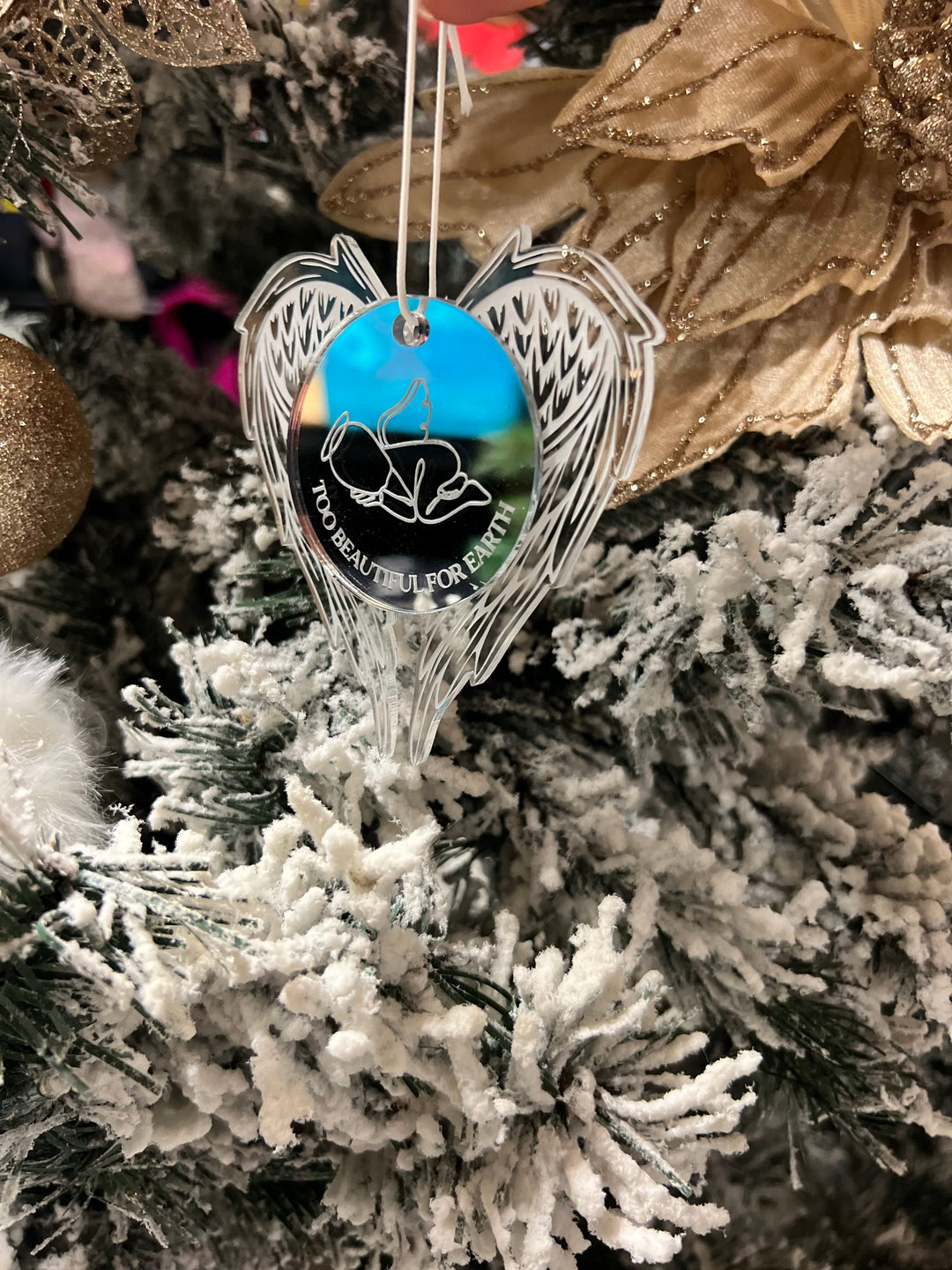 Personlised Memorial Angel Wings Christmas Ornament