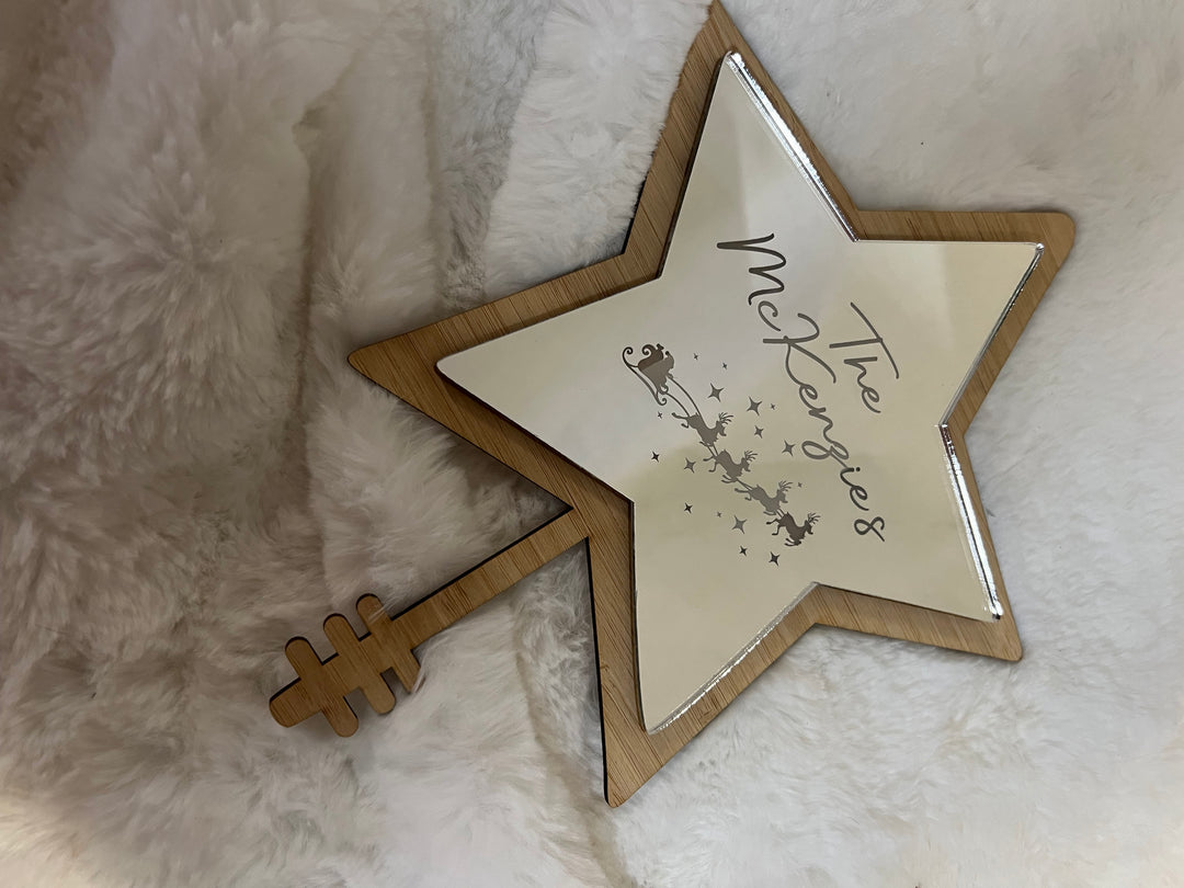 Personalised Family mirror Tree star