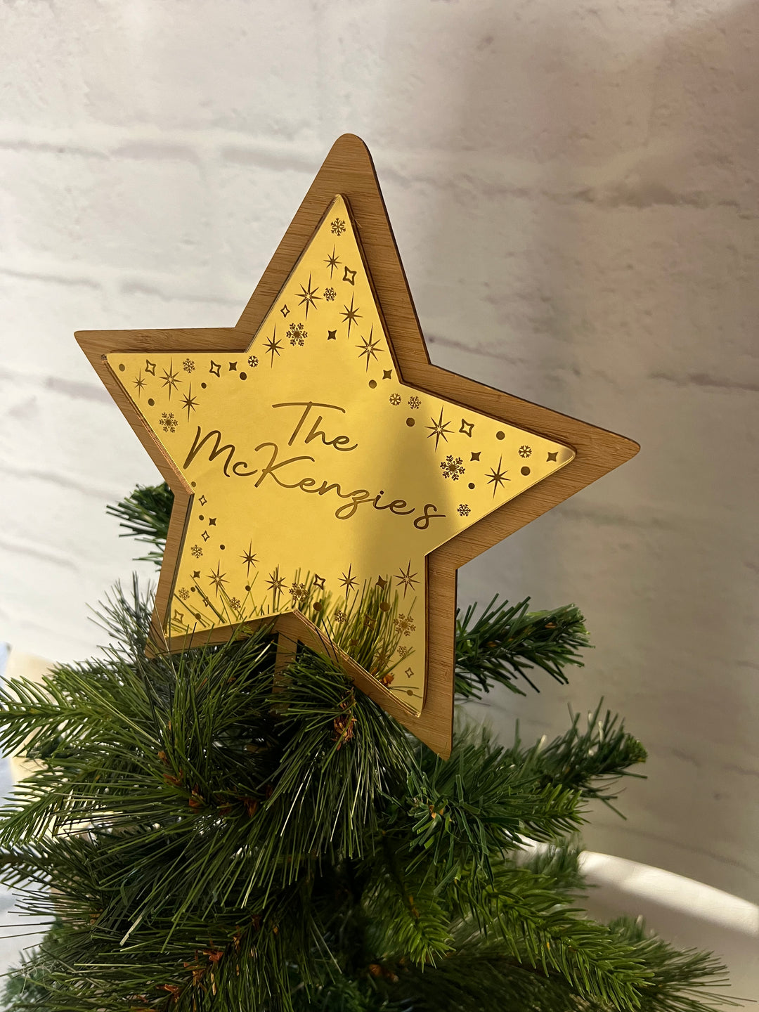 Personalised Family mirror Tree star