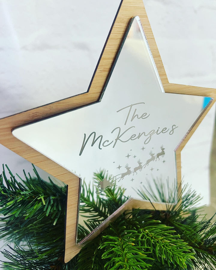 Personalised Family mirror Tree star