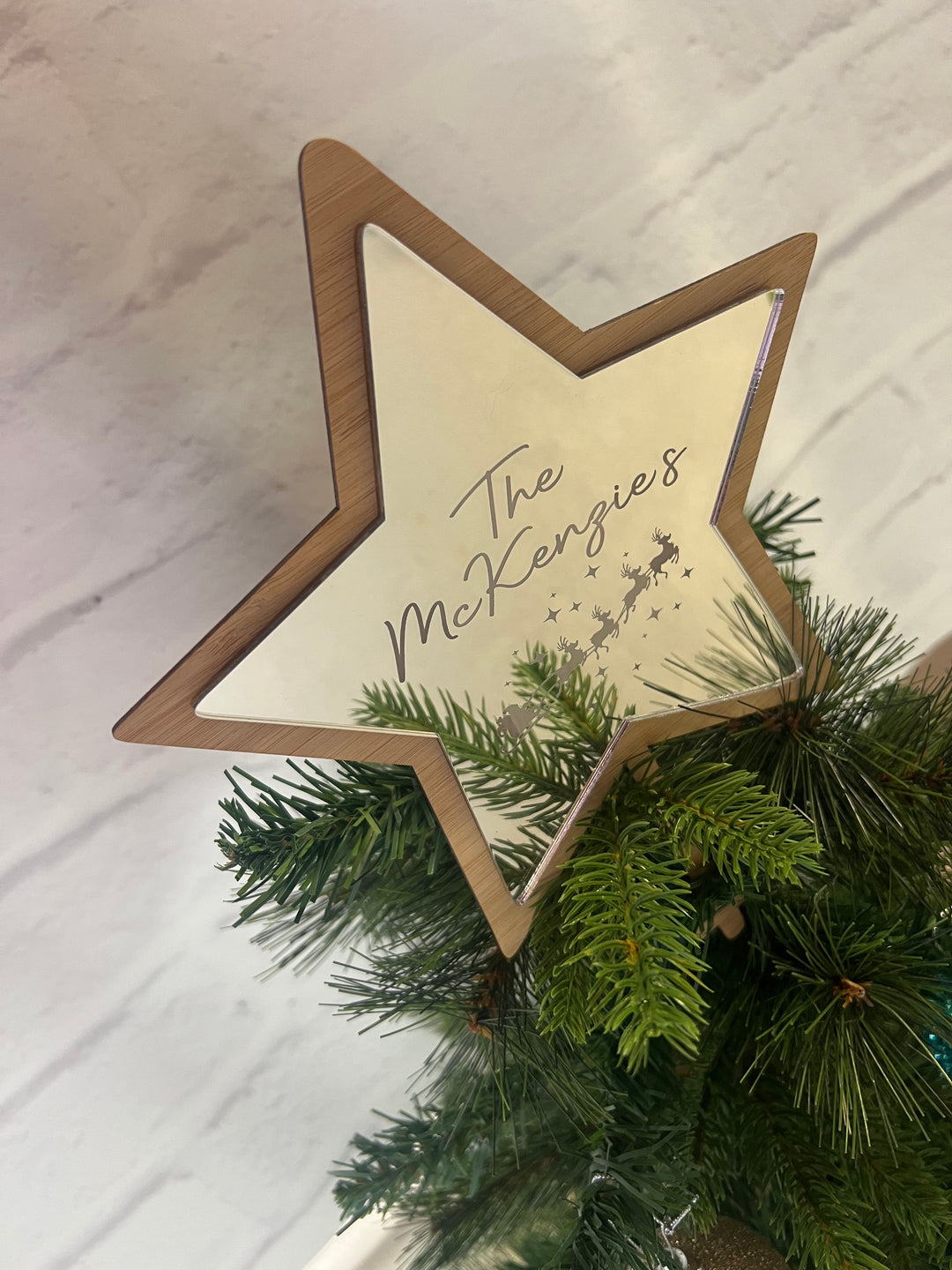 Personalised Family mirror Tree star