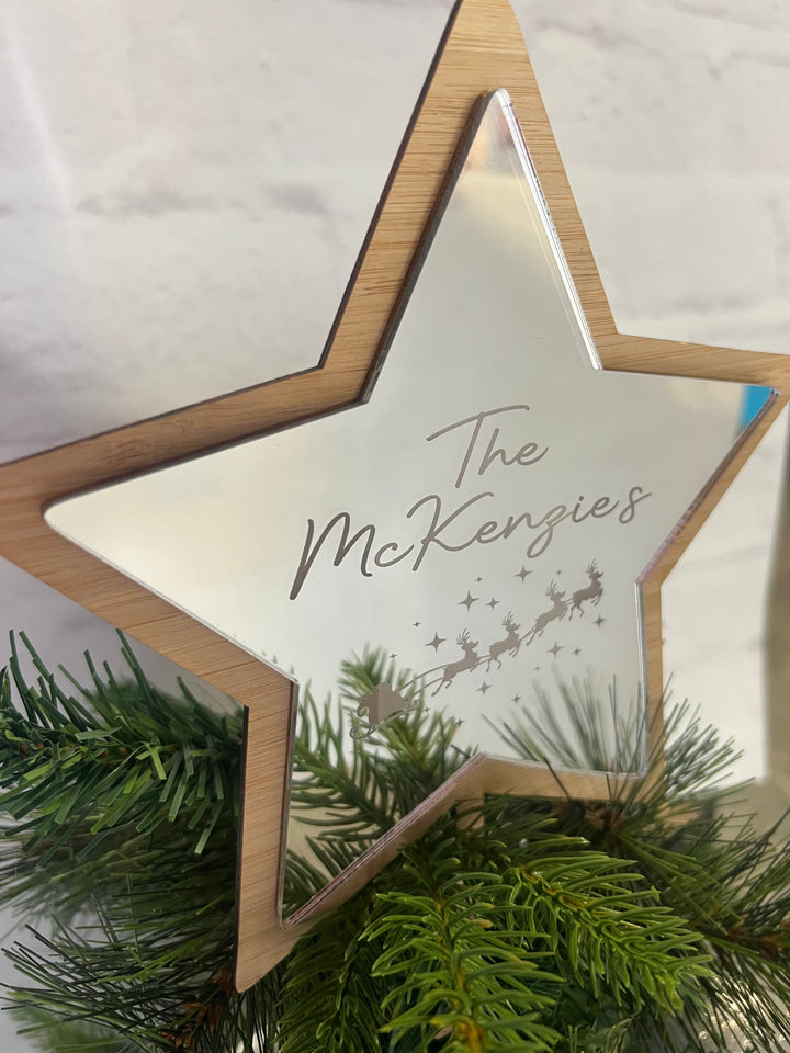 Personalised Family mirror Tree star