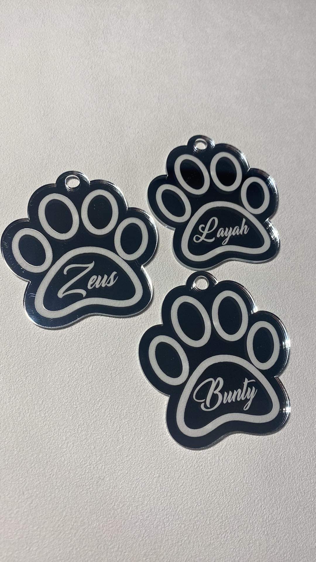 Pet Paw Memorial Mirror Ornament