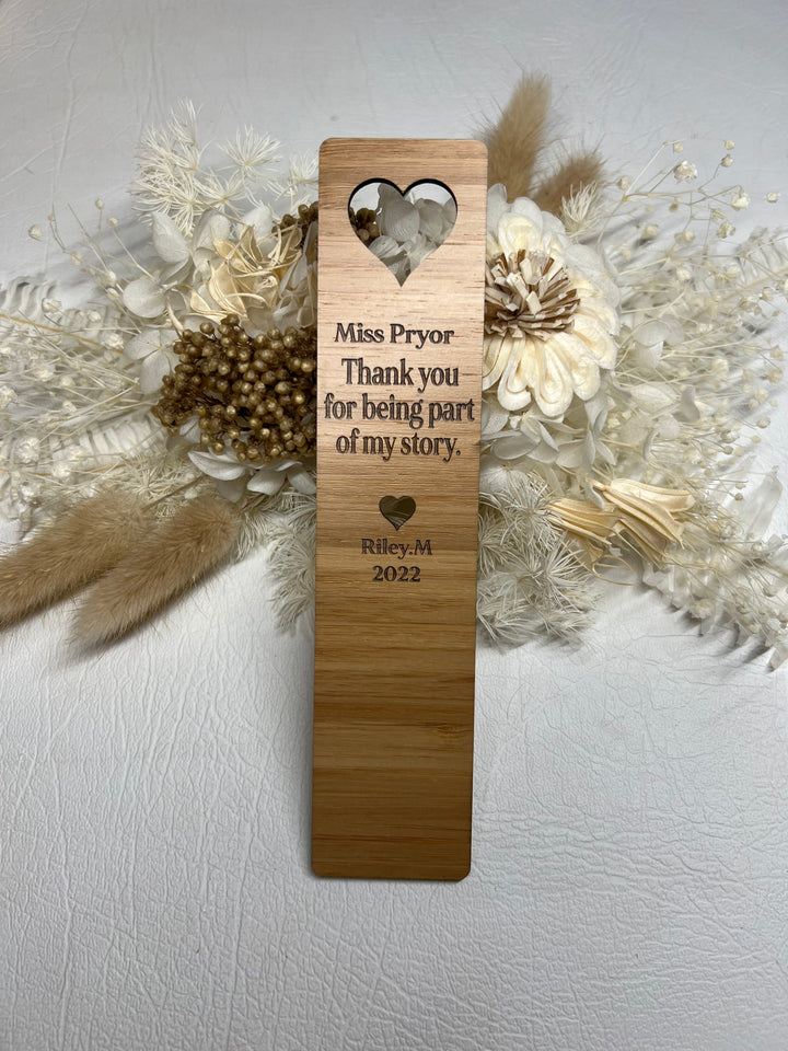 Teacher gift - personalised bookmark