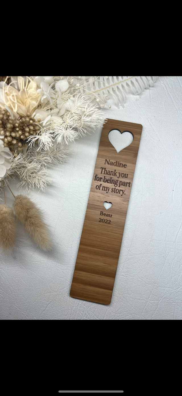 Teacher gift - personalised bookmark