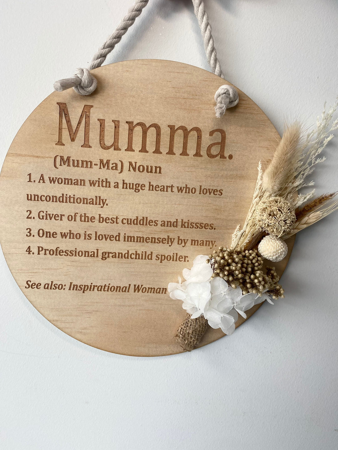 Mothers day circle/arch flower plaque
