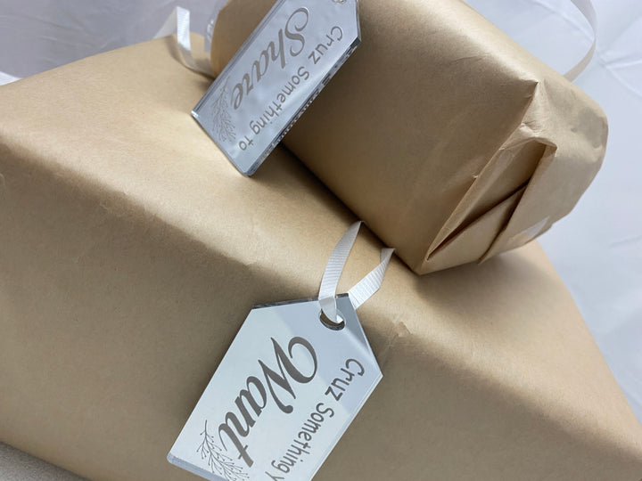 Want Need Wear Share set reusable personalised gift tags - Christmas, Easter, Birthday