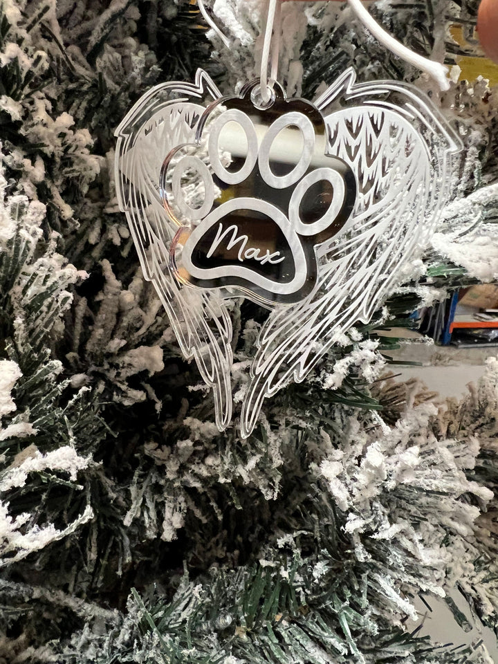 Pet Paw Memorial Mirror Ornament