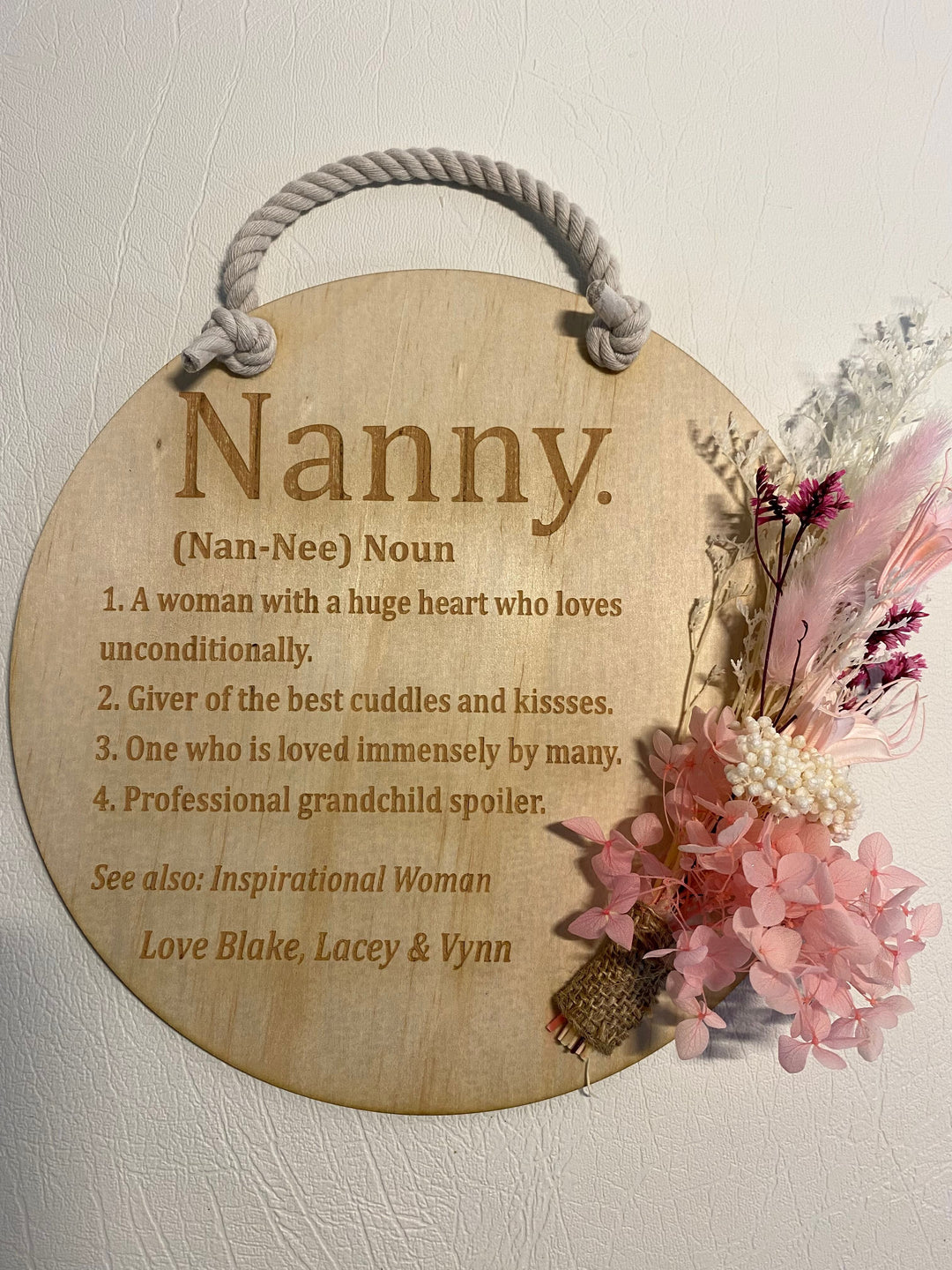 Mothers day circle/arch flower plaque
