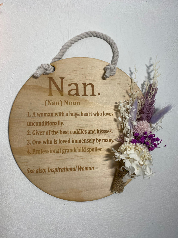Mothers day circle/arch flower plaque