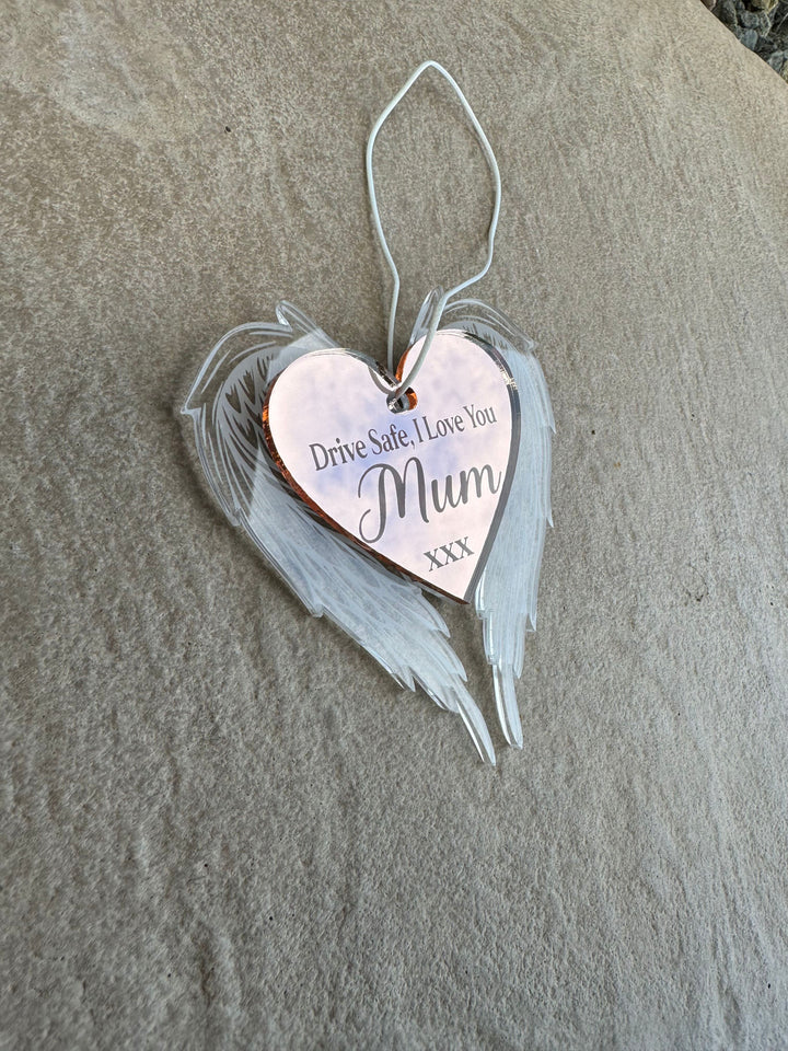 Personlised Memorial Angel Wings Christmas Ornament