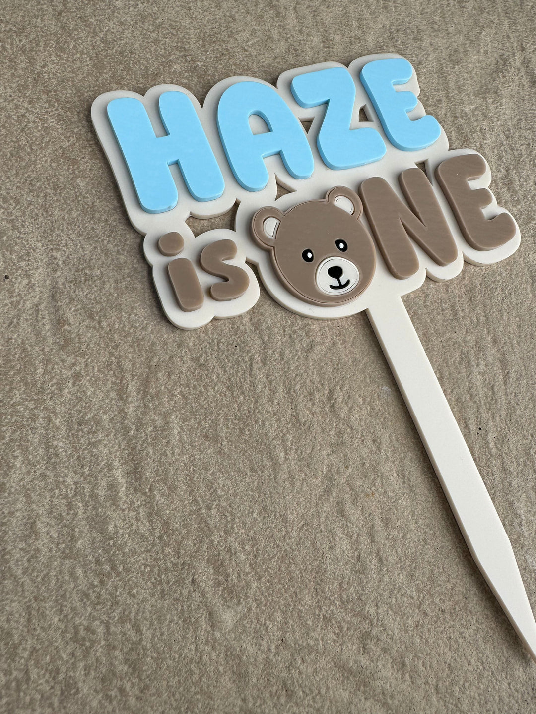 Teddy Bear First Birthday Cake Topper