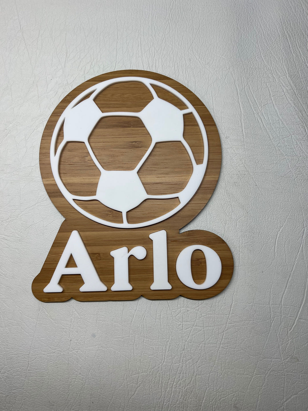 Personalised name signs (Shaka, Rocker, Gamer Peace + Soccer Ball)