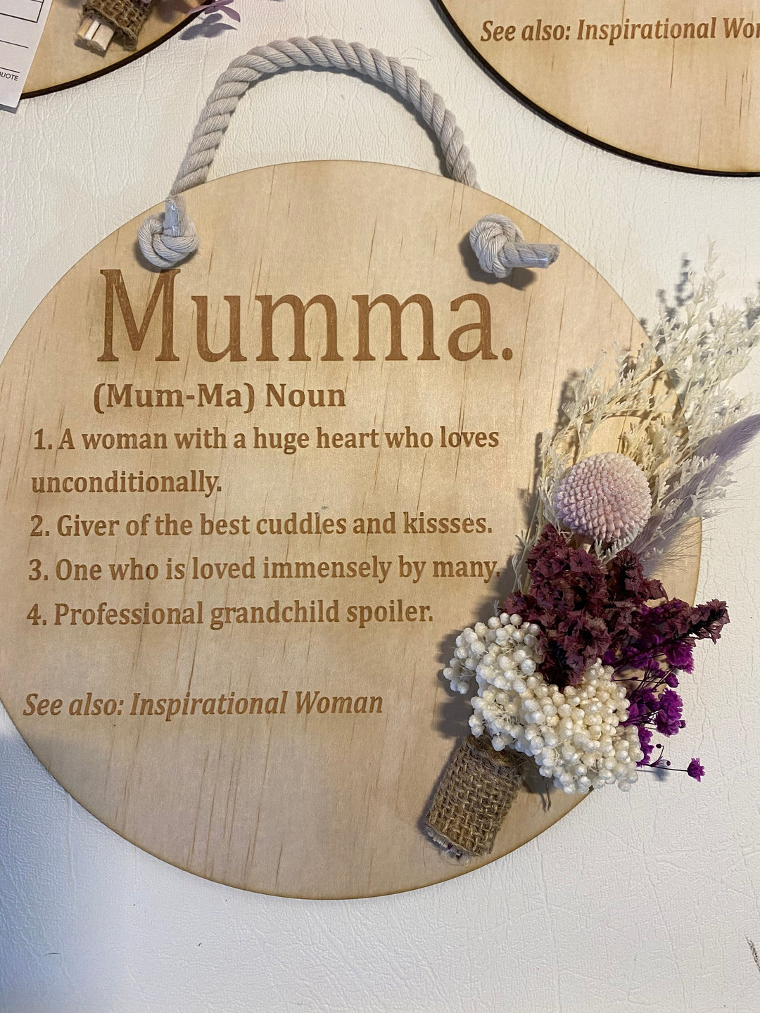 Mothers day circle/arch flower plaque