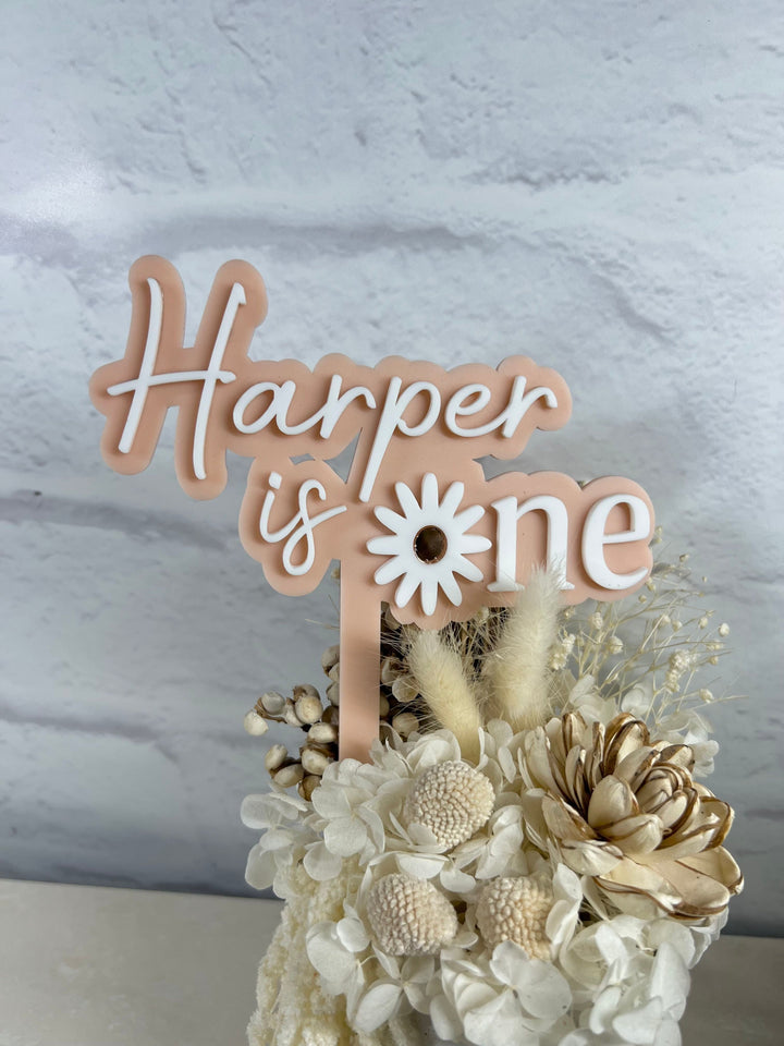 Daisy ONE & TWO Cake Topper
