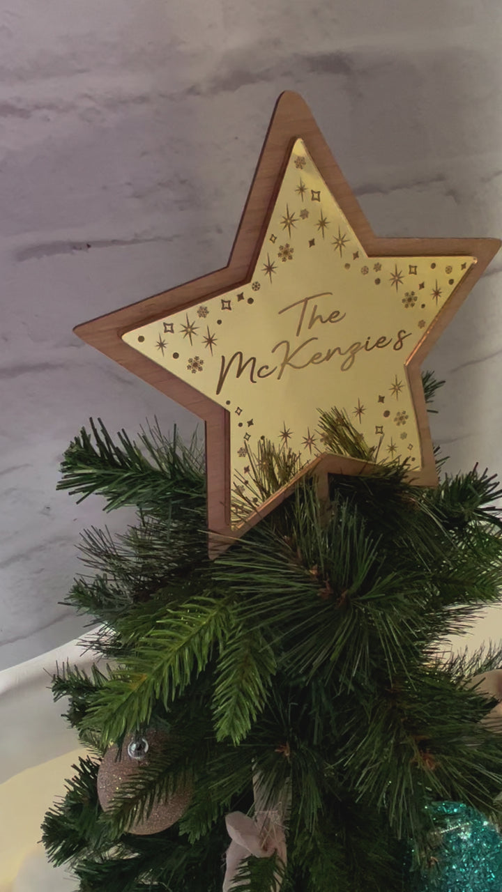 Personalised Family mirror Tree star