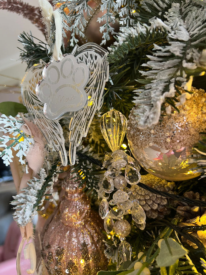 Pet Paw Memorial Mirror Ornament