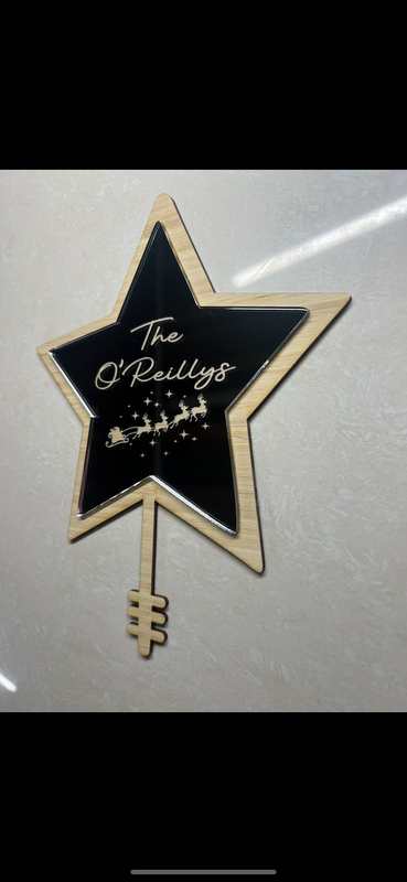 Personalised Family mirror Tree star
