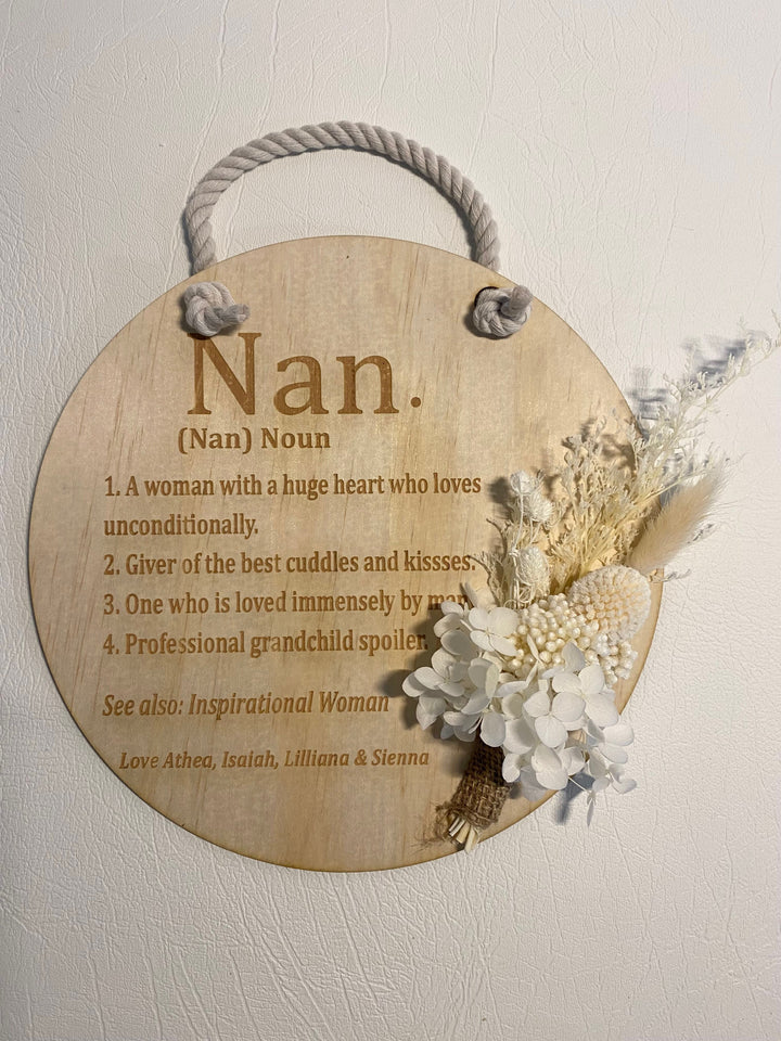 Mothers day circle/arch flower plaque
