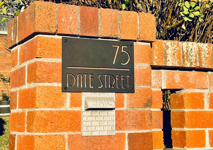 1 colour address sign - rectangle, square, circle option