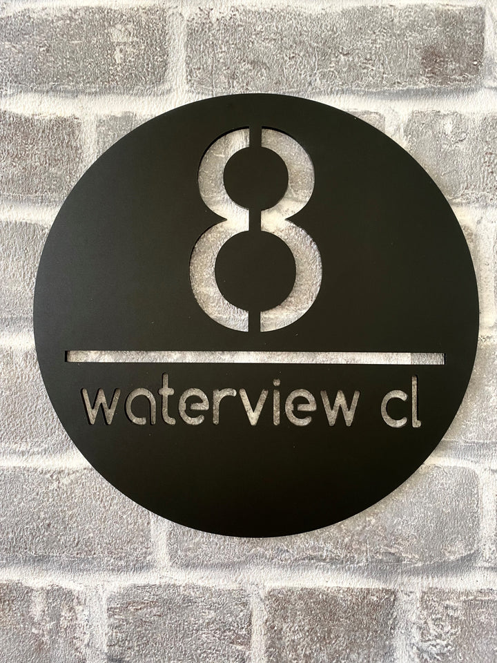 1 colour address sign - rectangle, square, circle option