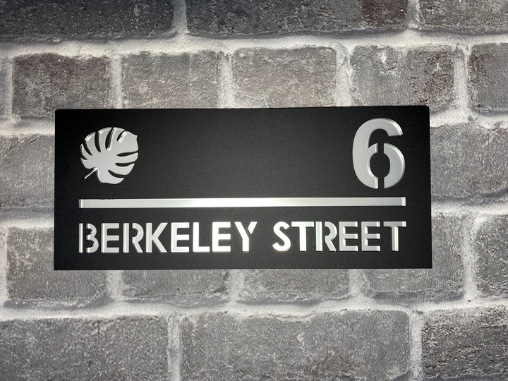 2 colour address sign - rectangle, square, circle option