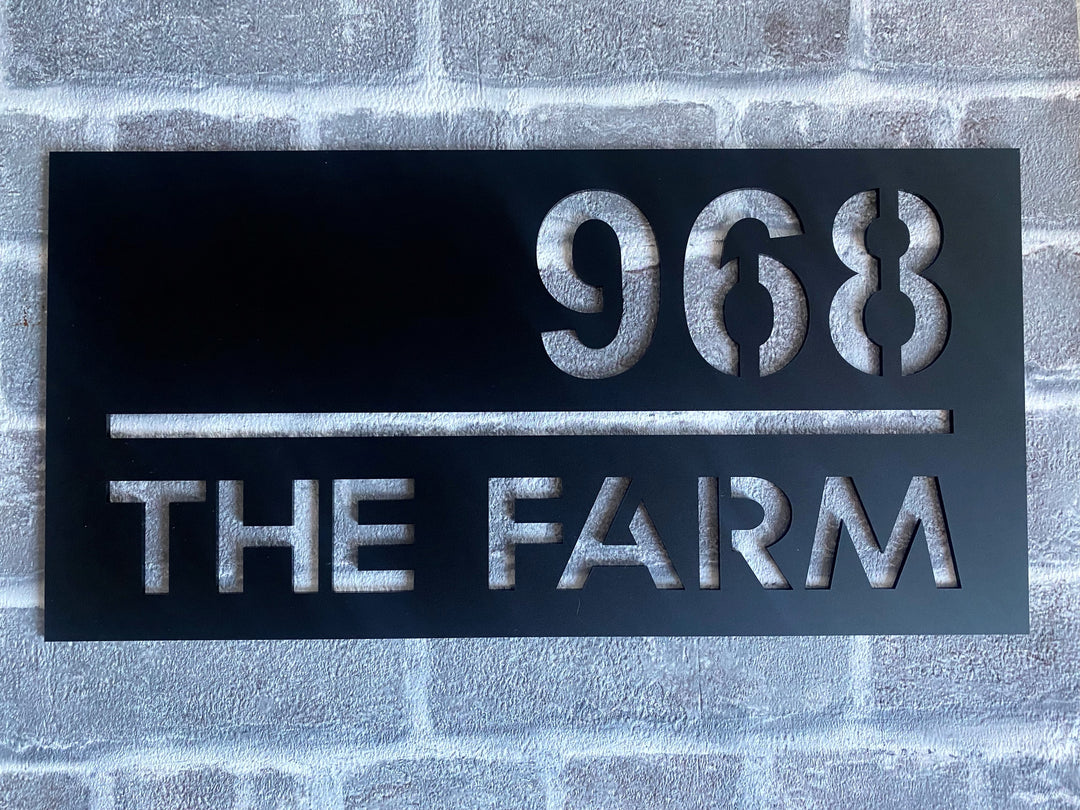 1 colour address sign - rectangle, square, circle option