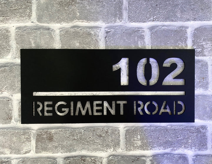1 colour address sign - rectangle, square, circle option