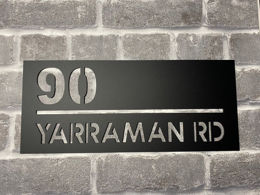 1 colour address sign - rectangle, square, circle option