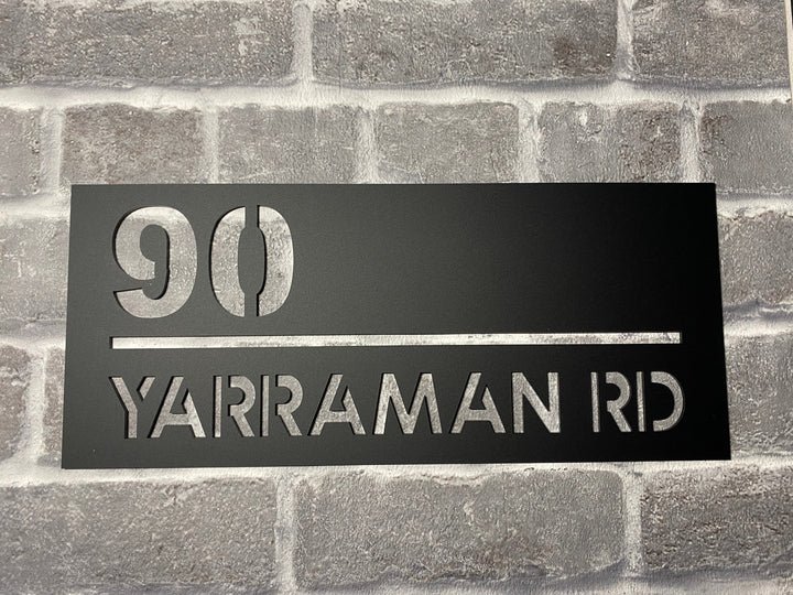 1 colour address sign - rectangle, square, circle option