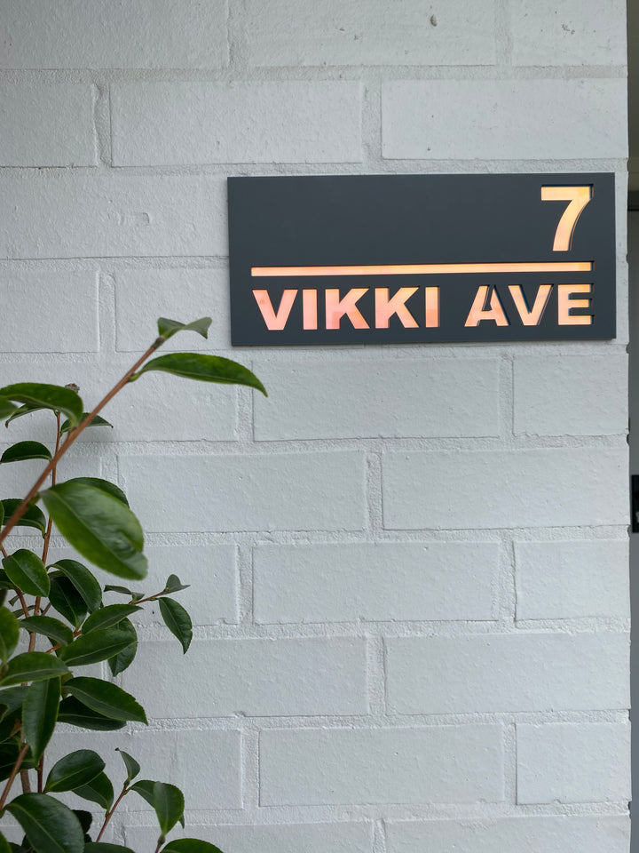 2 colour address sign - rectangle, square, circle option