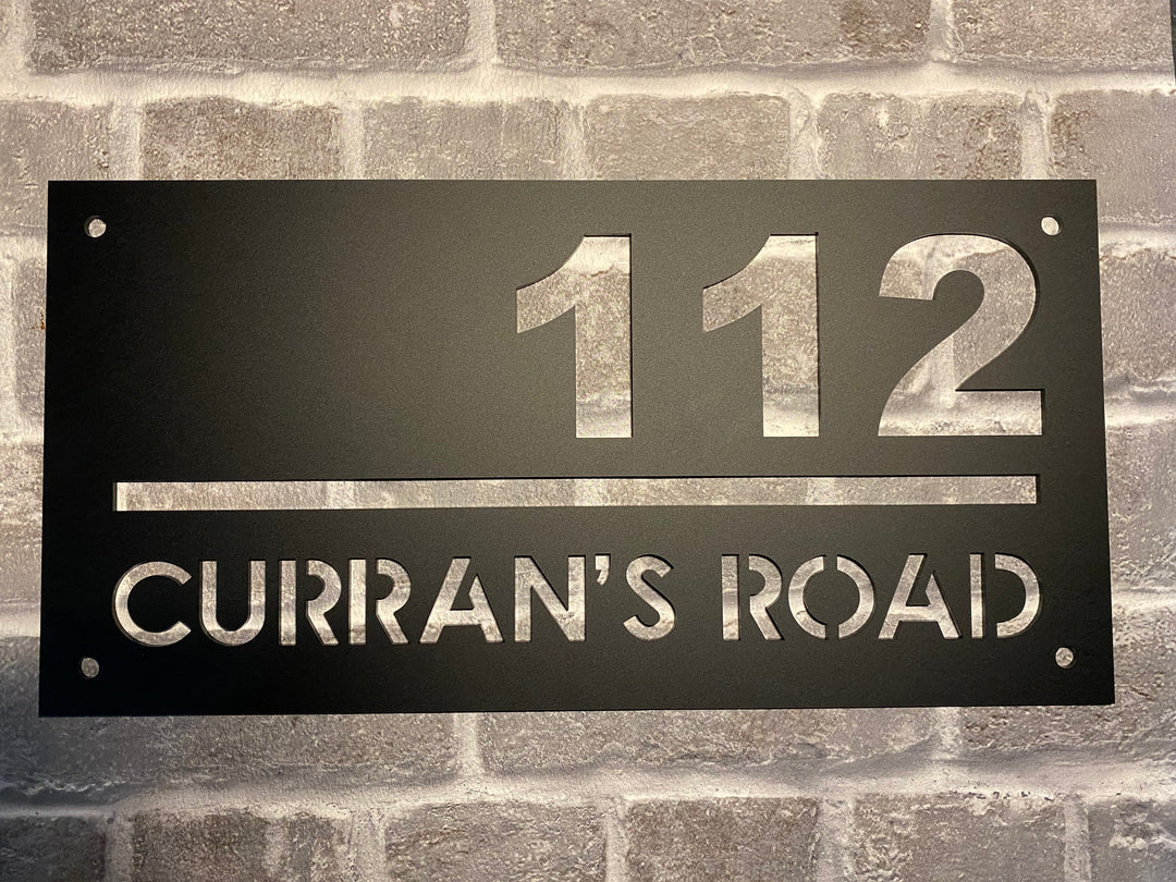 1 colour address sign - rectangle, square, circle option