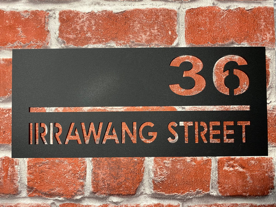 1 colour address sign - rectangle, square, circle option