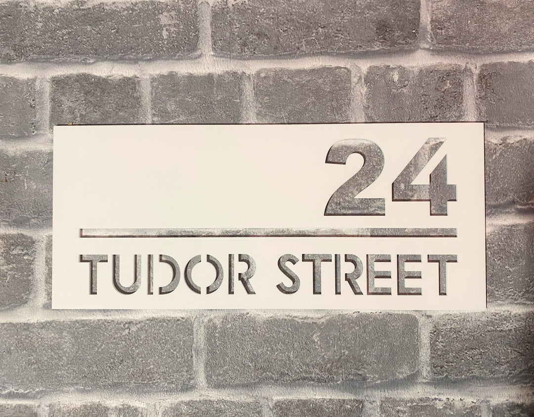 1 colour address sign - rectangle, square, circle option