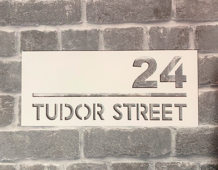 1 colour address sign - rectangle, square, circle option